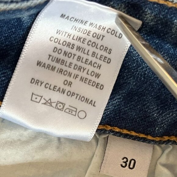 Alter'd State Blue/White Stretch Flare Wide-Leg High-Rise Festival Jeans Sz 30 - Picture 10 of 10